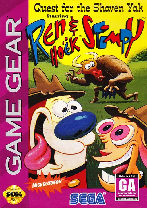 Обложка игры Quest for the Shaven Yak Starring Ren Hoek & Stimpy